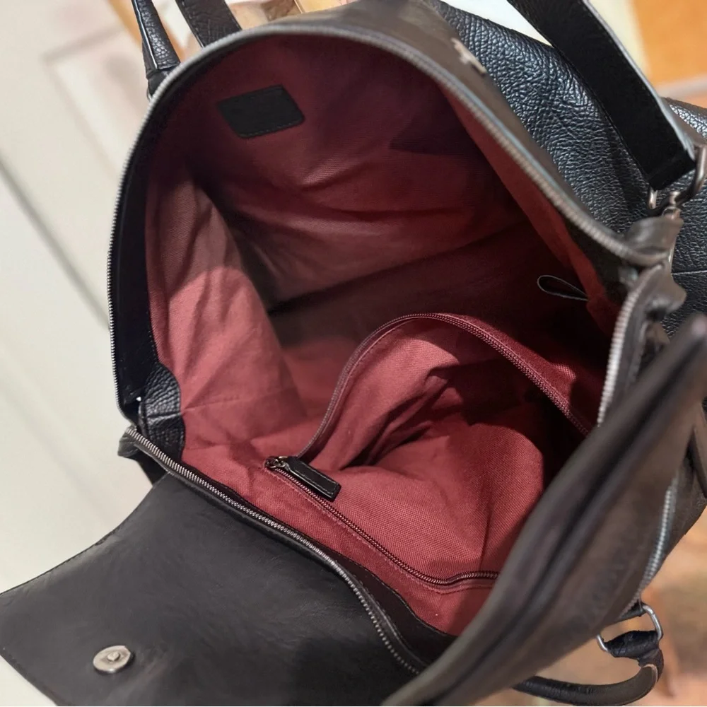 Salvatore Ferragamo Black Leather Duffel Bag